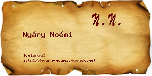 Nyáry Noémi névjegykártya